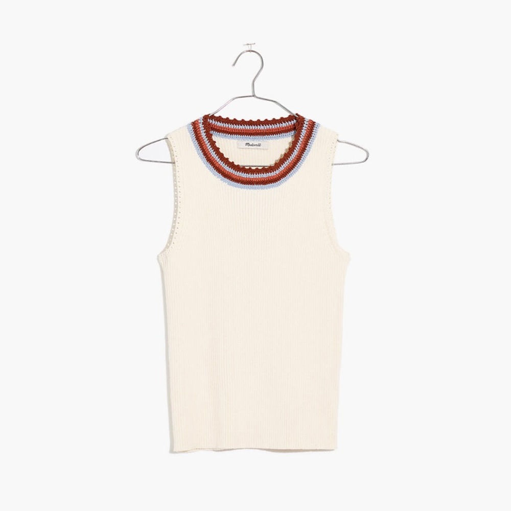 MADEWELL Crochet-Trimmed Sweater Tank
